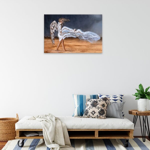Obraz na plátně - Anděl ve větru - 60x40 cm
