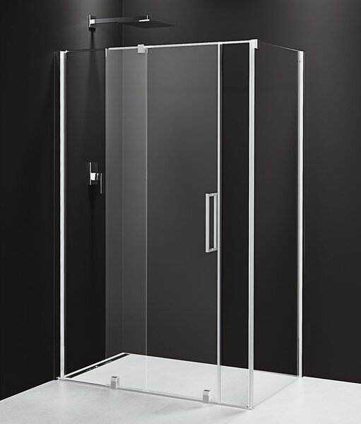 Polysan Sapho, ROLLS LINE obdélníková sprchová zástěna 1100x800 mm, L/P varianta, čiré sklo