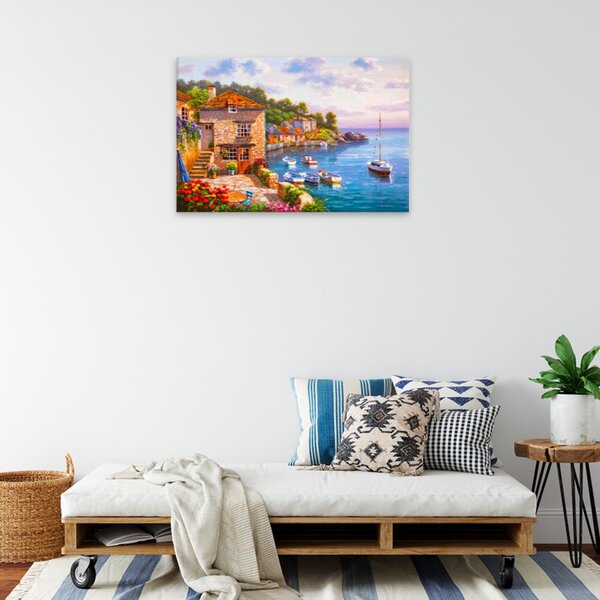 Obraz na plátně - Přímořská zahrada - 60x40 cm