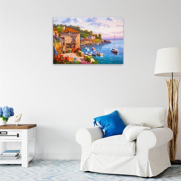Obraz na plátně - Přímořská zahrada - 60x40 cm