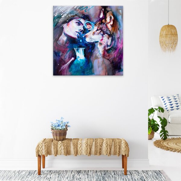Obraz na plátně - Zahleděná - 40x40 cm - CZ výroba