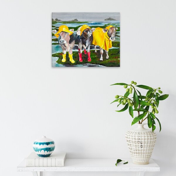 Obraz na plátně - Dámy v dešti - 50x40 cm - CZ výroba