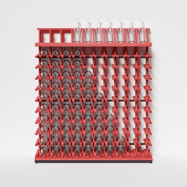 Raxi | Array 3410 display, Stojan na víno | 100 lahví Barva: Rosso