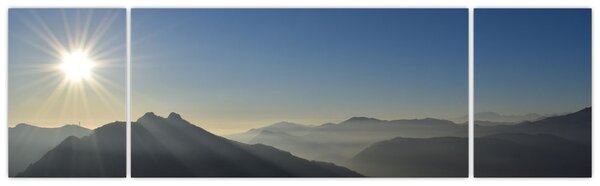 Obraz - Nad vrcholky hor (170x50 cm)