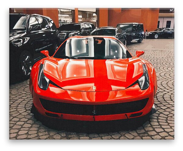 Obraz na plátně - Červené Ferrari - 50x40 cm