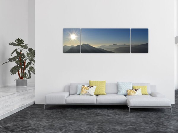 Obraz - Nad vrcholky hor (170x50 cm)