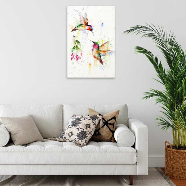 Obraz na plátně - Dva kolibříci - 40x60 cm