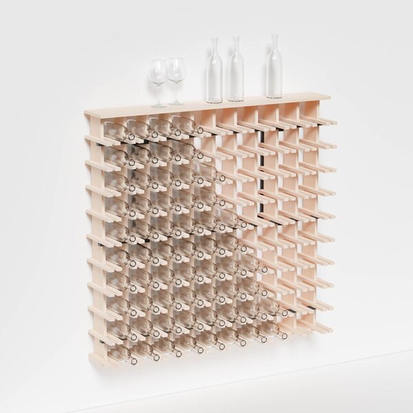 Raxi | Array 7011 shelf, Stojan na víno nástěnný | 100 lahví Barva: Rosso