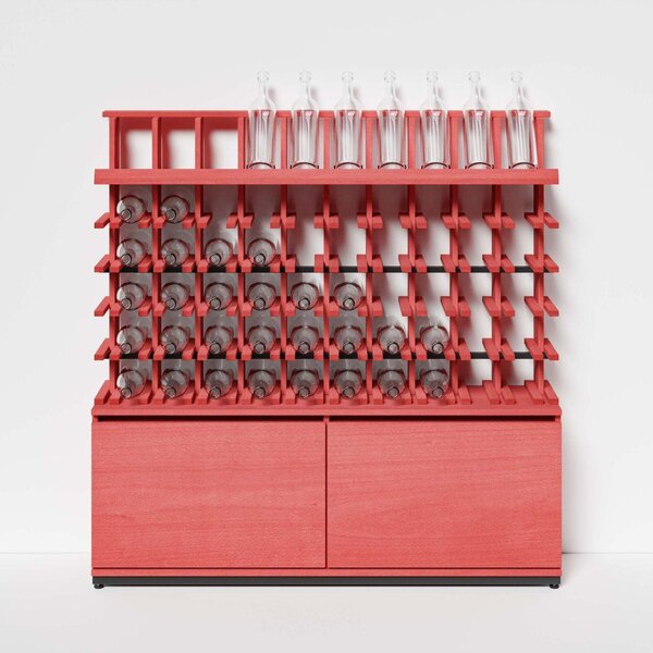 Raxi | Array 4450 display, Stojan na víno | 50 lahví Barva: Rosso