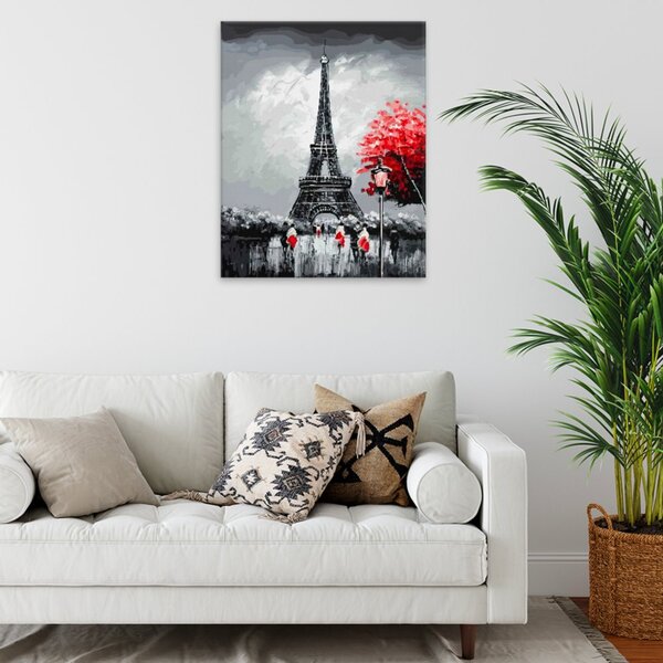 Obraz na plátně - Eiffel Tower na podzim - 40x50 cm