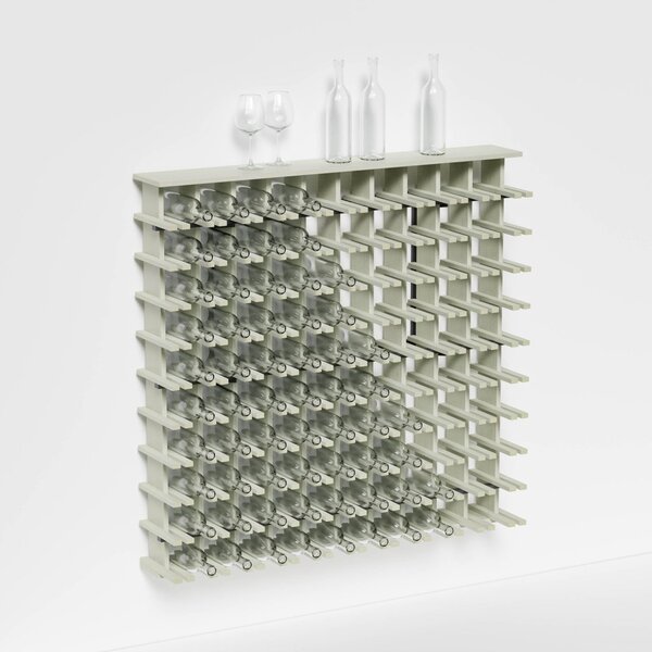 Raxi | Array 7011 shelf, Stojan na víno nástěnný | 100 lahví Barva: Rosso