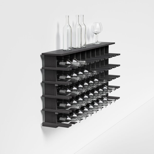 Raxi | Array 7015 shelf, Stojan na víno nástěnný | 50 lahví Barva: Coal