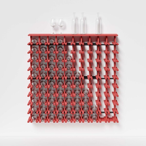 Raxi | Array 7011 shelf, Stojan na víno nástěnný | 100 lahví Barva: Rosso