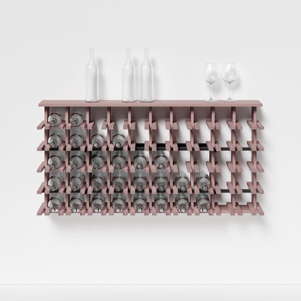 Raxi | Array 7015 shelf, Stojan na víno nástěnný | 50 lahví Barva: Pink Violet