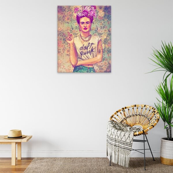 Obraz na plátně - Frída s cigaretou - 40x50 cm