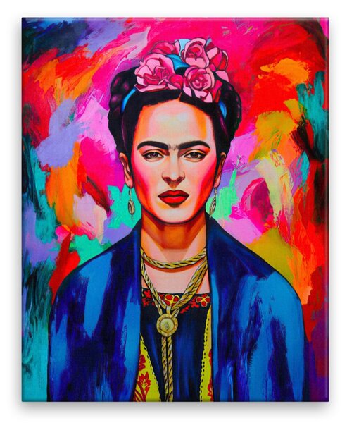 Obraz na plátně - Frida v barvách - 40x50 cm
