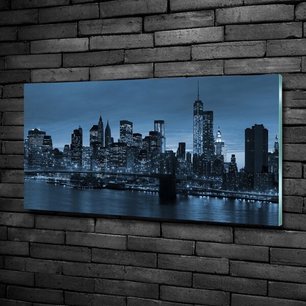 Foto obraz fotografie na skle New York noc osh-68675791