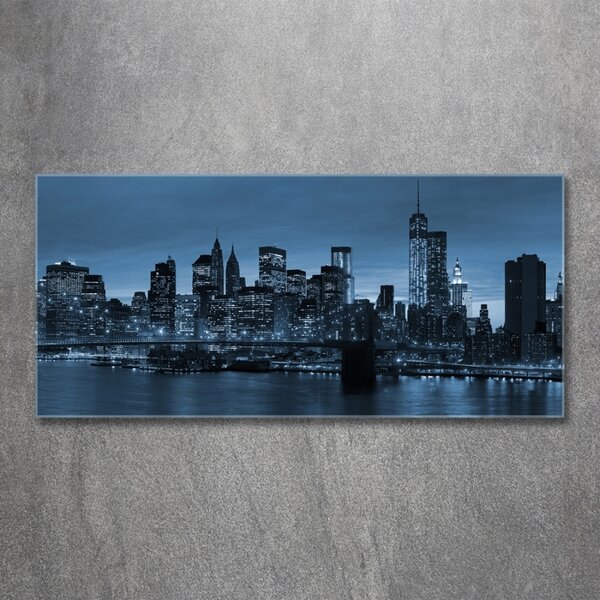Foto obraz fotografie na skle New York noc osh-68675791