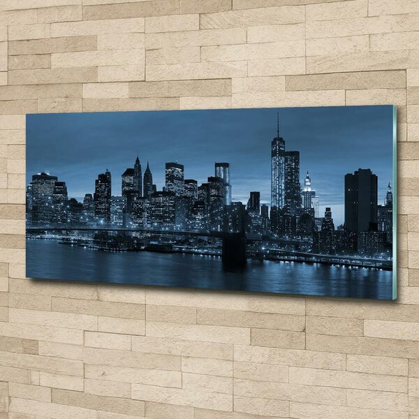 Foto obraz fotografie na skle New York noc osh-68675791