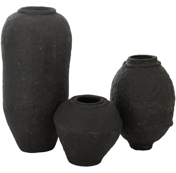Černá váza J-line Mochos 99 cm