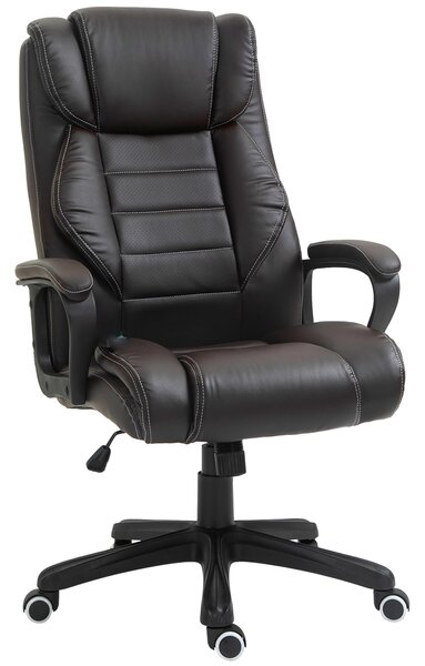Vinsetto kancelářská židle s masážní funkcí, ergonomická exekutivní židle s vibrační masáží, sklopná funkce, výškově nastavitelná kancelářská otočná ž