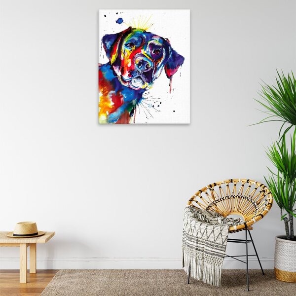 Obraz na plátně - Pestrobarevný labrador - 40x50 cm