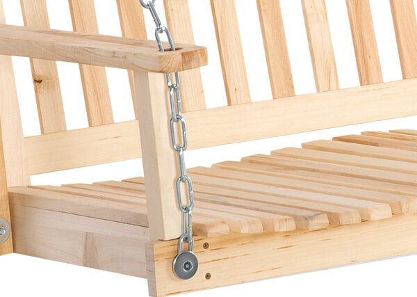 Zahradní houpačka Outsunny pro 2 osoby - Pevná dřevěná lavička 117 x 69 x 60 cm | Aosom