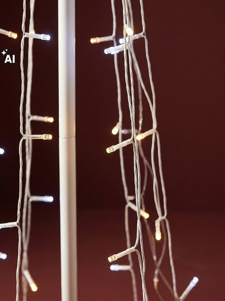 Sinsay - Skládací vánoční dekorace ve tvaru stromu s LED osvětlením - bílá