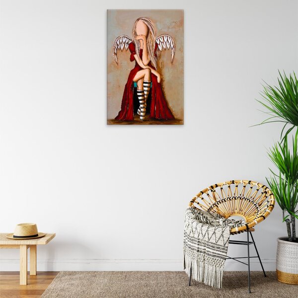 Obraz na plátně - Anděl s ďáblem v těle - 40x60 cm