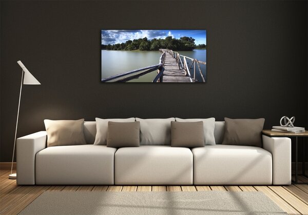 Foto obraz fotografie na skle Dřevěný most osh-68963234