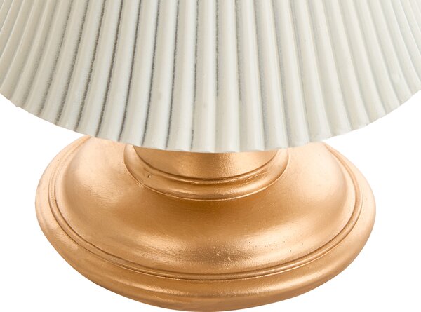 Sada 2 vánočních dekorací ASPO 32/41 cm Vánoční stromek Krémově bílá/Zlatá