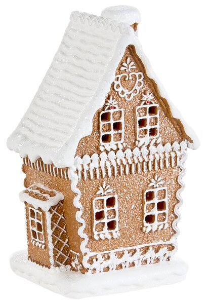 Sada 3 vánočních dekorací LED RIMPI 21/25/26 cm Domek Hnědá