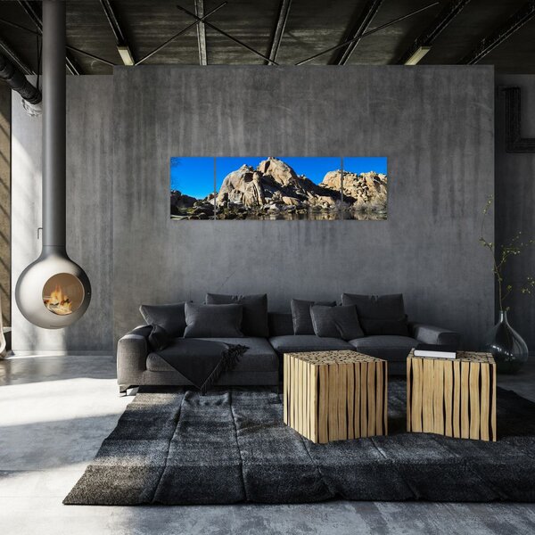 Obraz zrcadlení skal (170x50 cm)