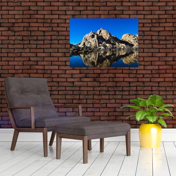 Obraz zrcadlení skal (70x50 cm)