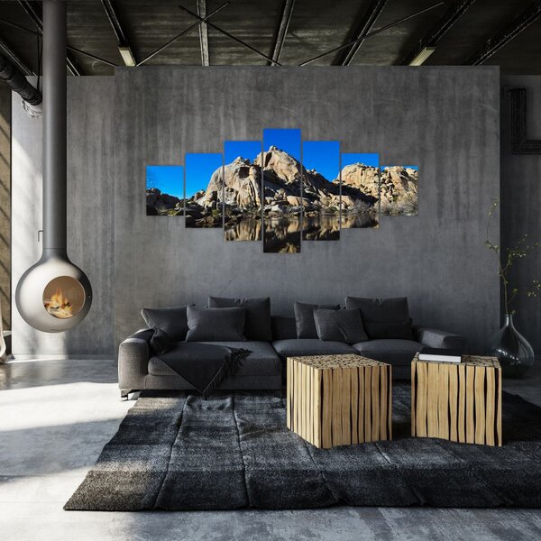 Obraz zrcadlení skal (210x100 cm)