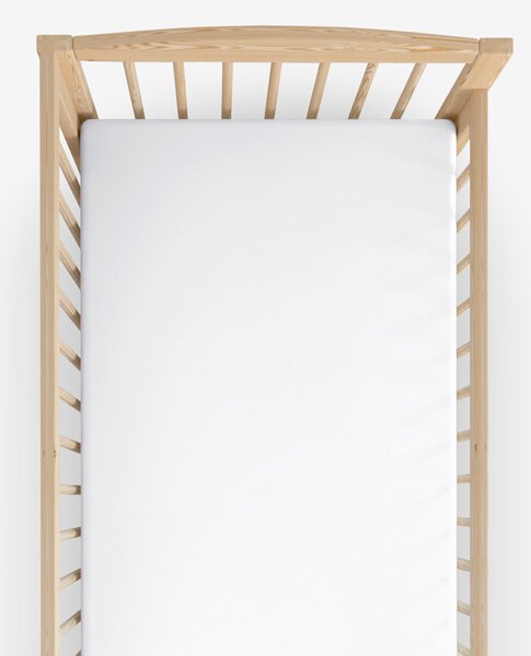 Goldea bavlněné prostěradlo do dětské postýlky - bílé 60 x 120 cm