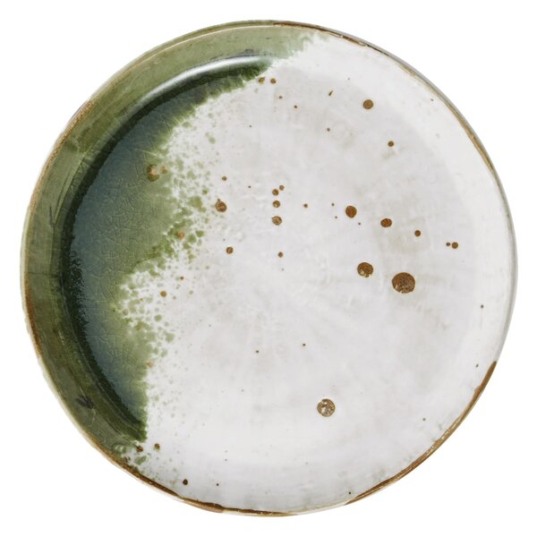 Dezertní talíř White/Green/Natural 21 cm
