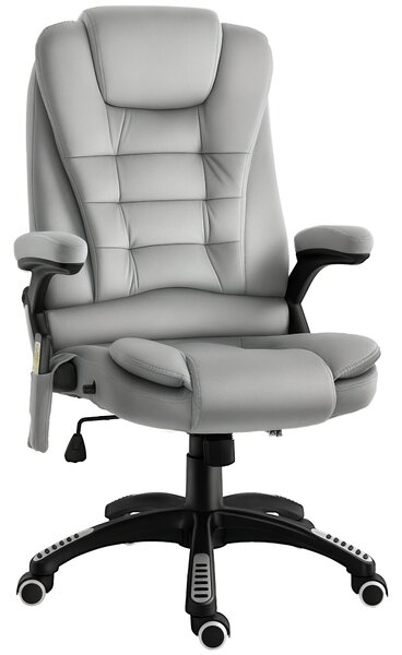 Vinsetto kancelářská židle s vibracemi a masáží, ergonomická pracovní židle s vyhříváním, sklápěcí funkce, výškově nastavitelná exekutivní židle s dál