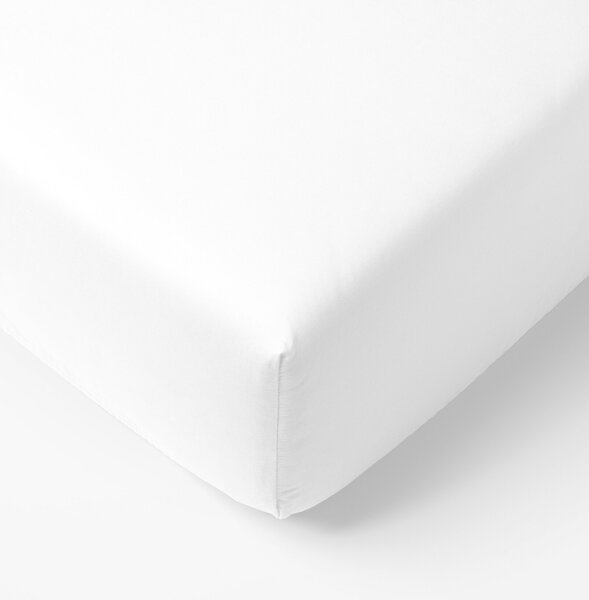 Goldea bavlněné napínací prostěradlo - bílé 80 x 200 cm