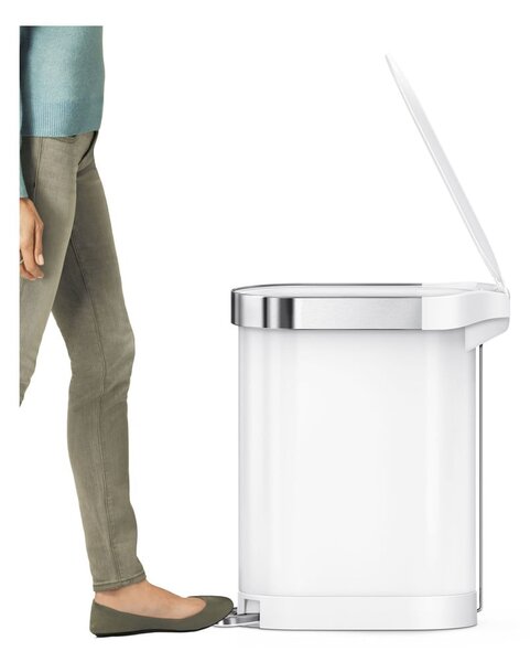 Pedálový ocelový odpadkový koš 45 l - simplehuman