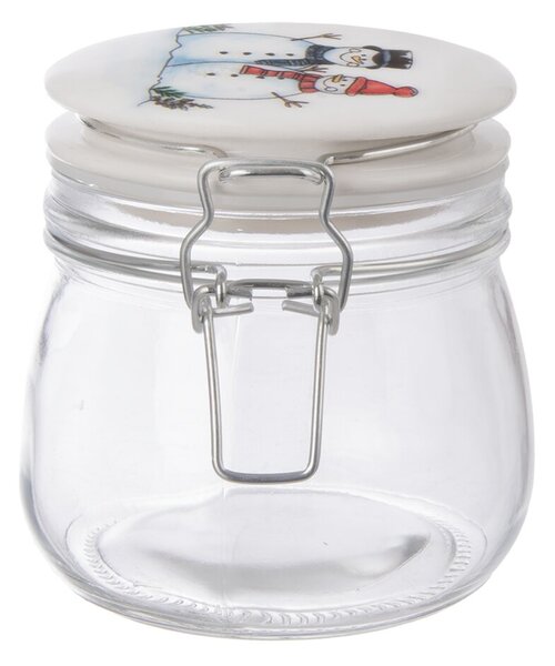 Dóza s klipovým uzávěrem SNĚHULÁK 0,5 l