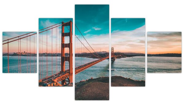Obraz- Golden Gate, San Francisco (125x70 cm)