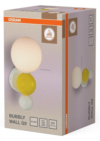 Nástěnné svítidlo Decor Bubbly, žlutá