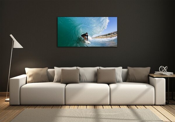 Foto obraz sklo tvrzené Surfer na vlně osh-70293058