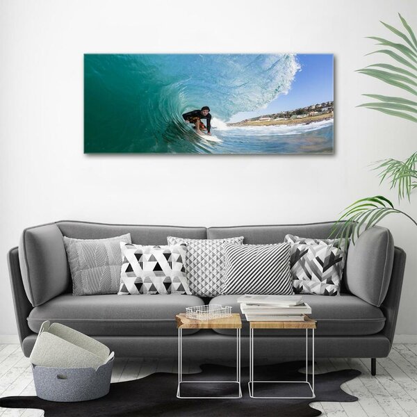 Foto obraz sklo tvrzené Surfer na vlně osh-70293058