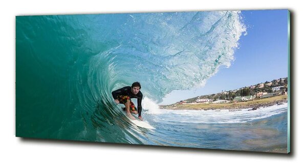Foto obraz sklo tvrzené Surfer na vlně osh-70293058
