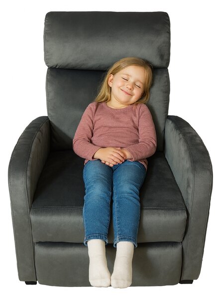 Relaxační křeslo René rozkládací šedé