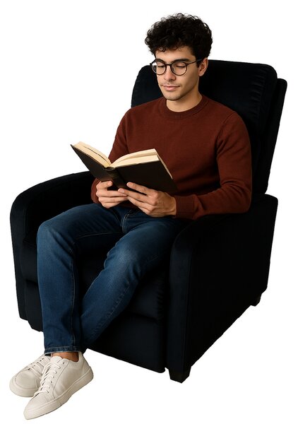 Relaxační křeslo René rozkládací černé