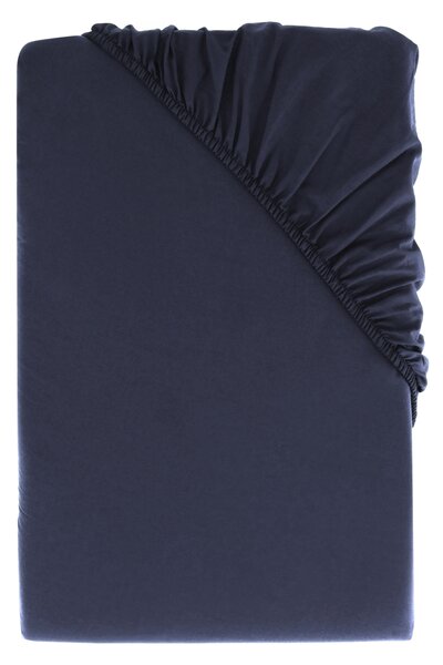 Livarno home Perkálové napínací prostěradlo, 90-100 x 200 cm (navy modrá) (100393268004)