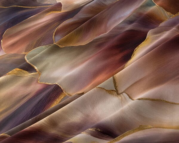 Matějovský Povlečení SERAFINA, florální vzor, hnědo-fialové, bavlněný satén digitál, 140x200cm + 70x90cm